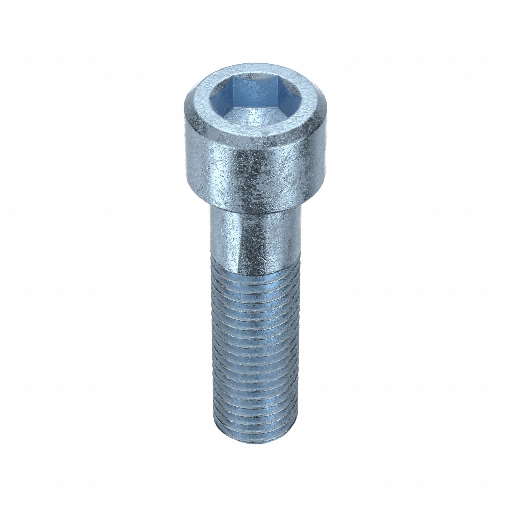 Socket Head Cap Screw: 1/2"-13 Thread Size, 2 1/2 in Lg, Std, Zinc Plated, Alloy Steel, 10 PK