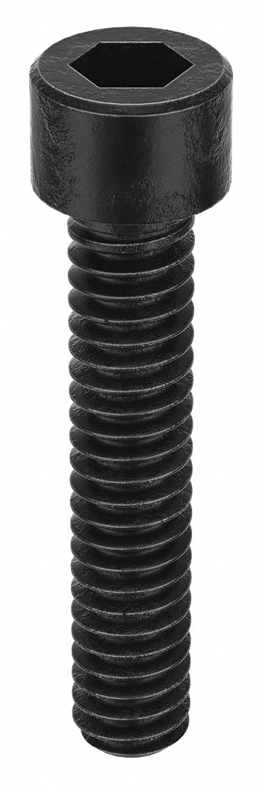 Socket Head Cap Screw: #0-80 Thread Size, 5/16 in Lg, Std, Black Oxide, Alloy Steel, 100 PK