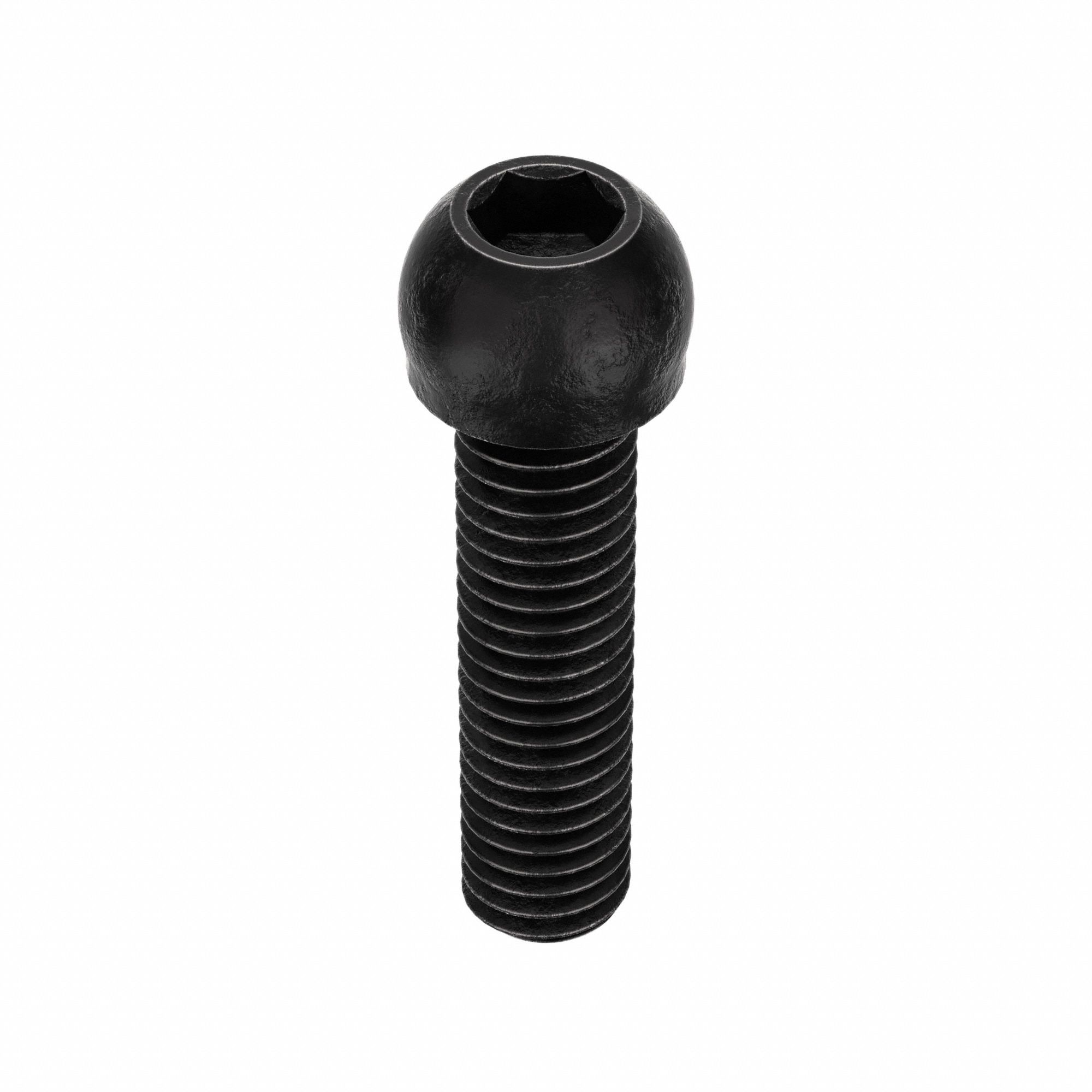 Socket Head Cap Screw: 3/8"-16 Thread Size, 1 1/2 in Lg, Button, Black Oxide, Alloy Steel, 25 PK