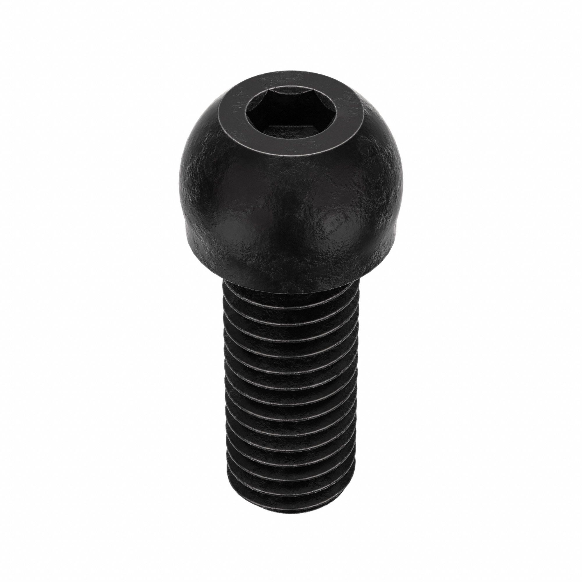 Socket Head Cap Screw: 1/2"-13 Thread Size, 1 1/4 in Lg, Button, Black Oxide, Alloy Steel, 10 PK