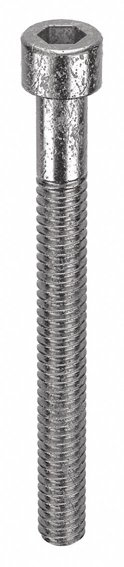 Socket Head Cap Screw: #0-80 Thread Size, 5/8 in Lg, Std, Plain, Stainless Steel, 18-8, 100 PK