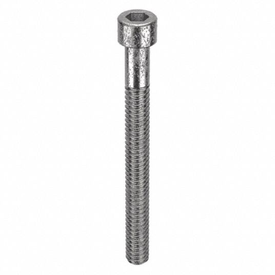 Socket Head Cap Screw: #0-80 Thread Size, 5/8 in Lg, Std, Plain, Stainless  Steel, 18-8, 100 PK