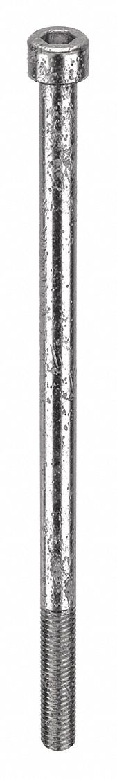 Socket Head Cap Screw: #10-32 Thread Size, 4 in Lg, Std, Plain, Stainless Steel, 18-8, 100 PK