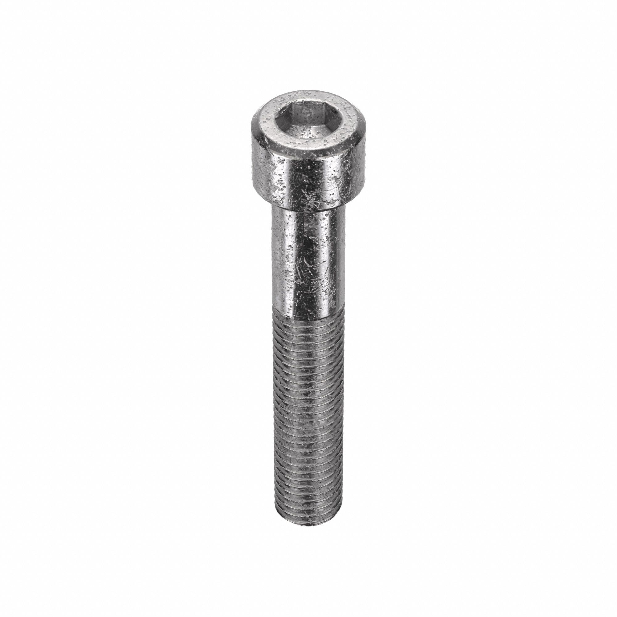 Socket Head Cap Screw: 1/4"-28 Thread Size, 1 1/2 in Lg, Std, Plain, Stainless Steel, 18-8, 100 PK