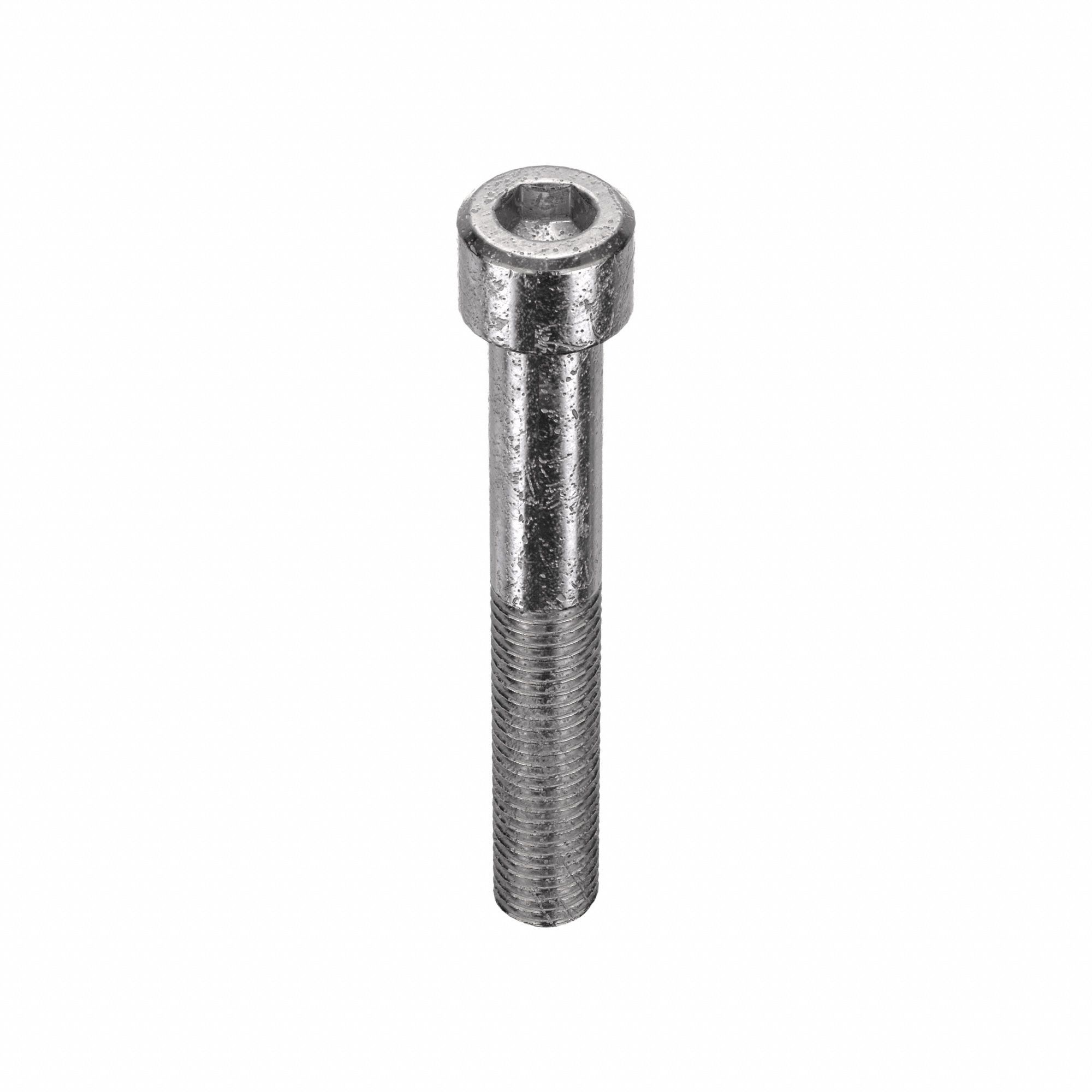 Socket Head Cap Screw: 1/4"-28 Thread Size, 1 3/4 in Lg, Std, Plain, Stainless Steel, 18-8, 100 PK