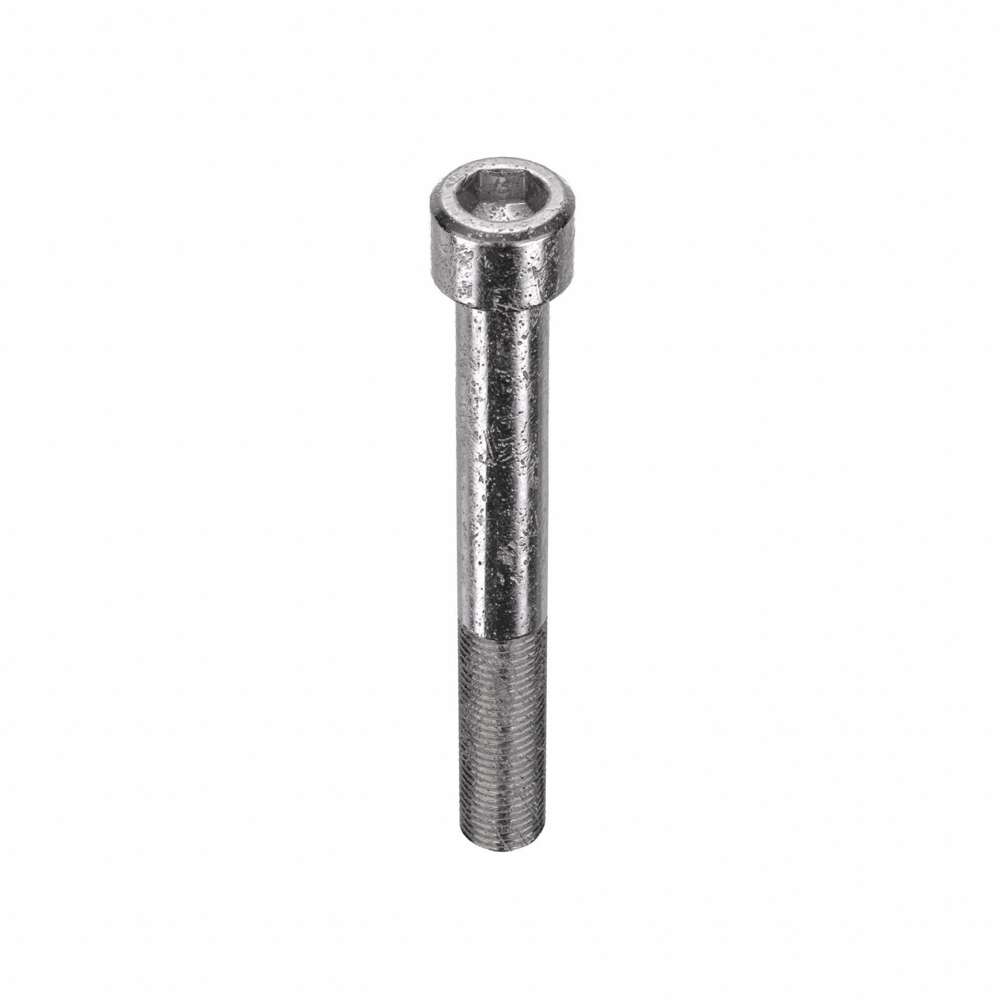 Socket Head Cap Screw: 3/8"-24 Thread Size, 3 in Lg, Std, Plain, Stainless Steel, 18-8, 10 PK