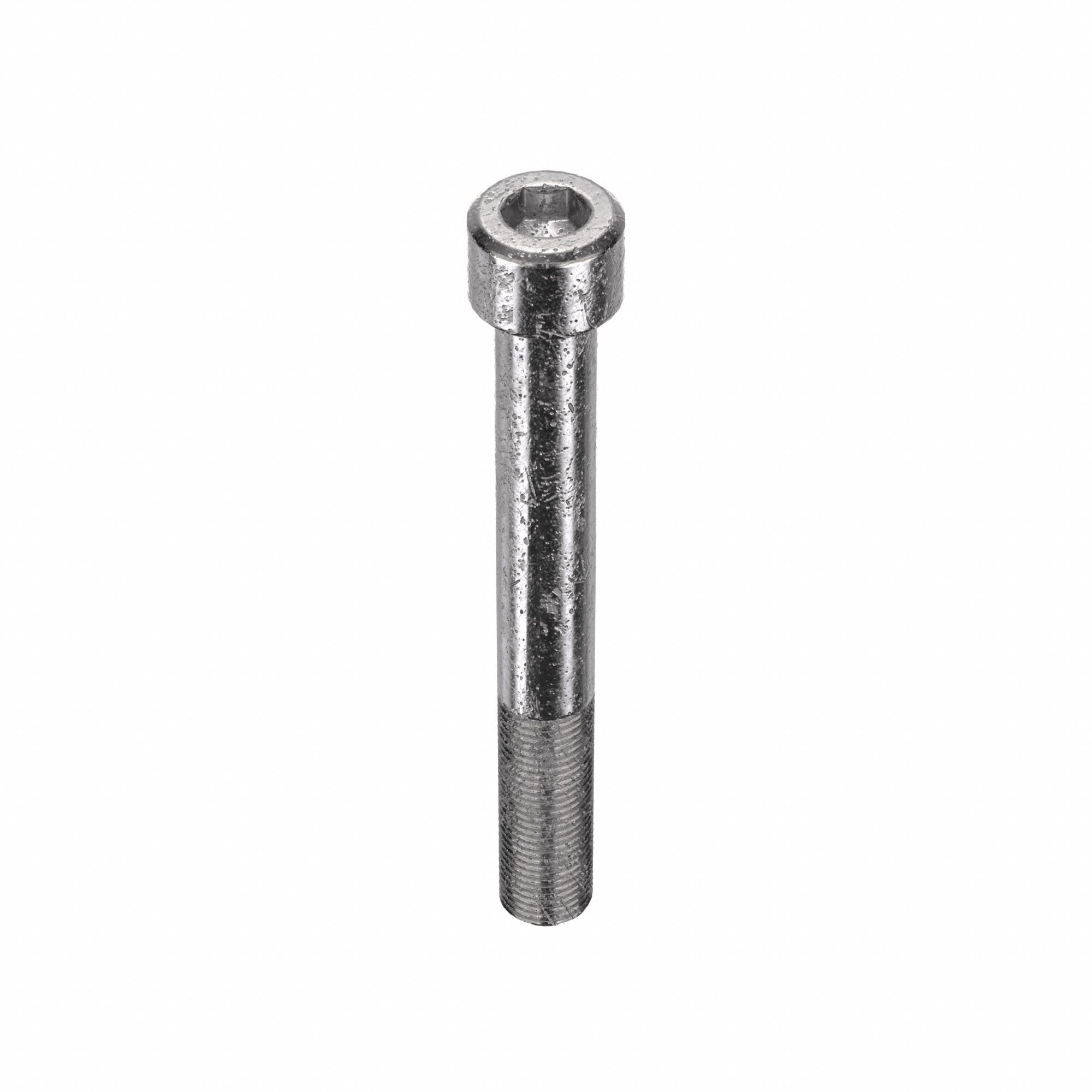 Socket Head Cap Screw: 1/2"-20 Thread Size, 4 in Lg, Std, Plain, Stainless Steel, 18-8, 5 PK