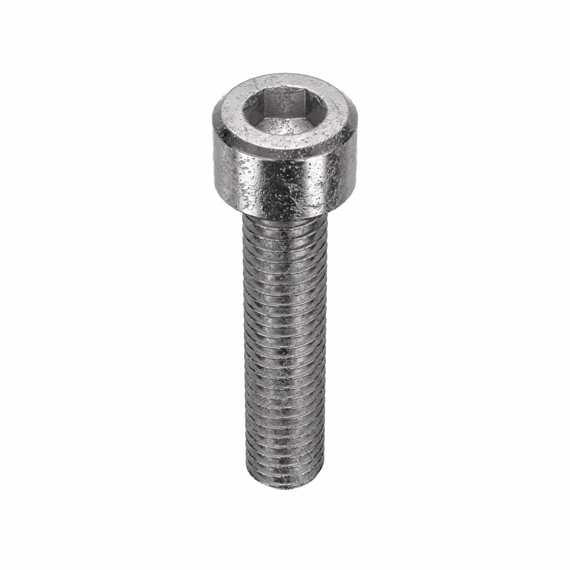 Socket Head Cap Screw: #10-32 Thread Size, 7/8 in Lg, Std, Plain, Stainless Steel, 316, 100 PK