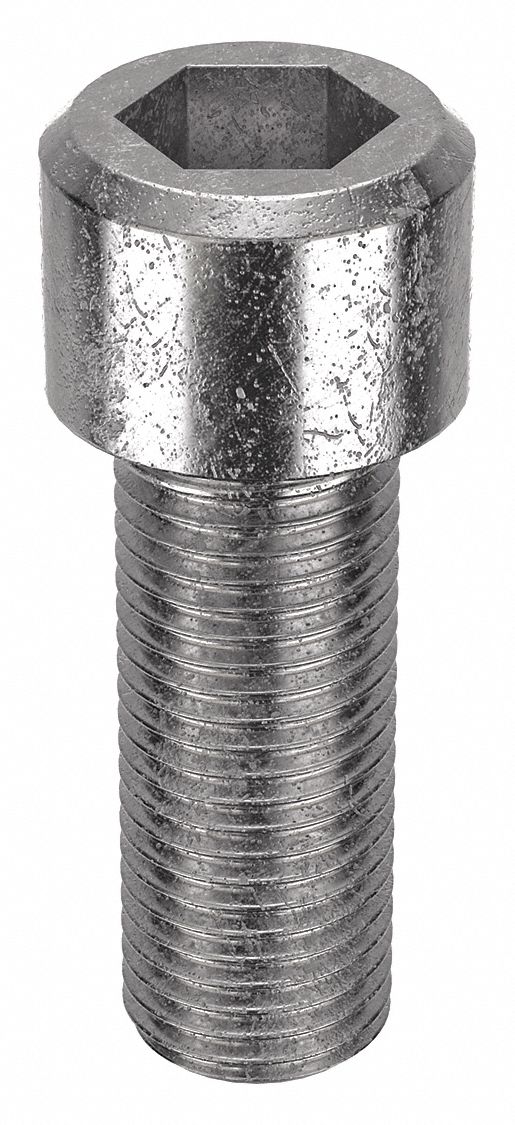 Socket Head Cap Screw: 3/8"-24 Thread Size, 1 in Lg, Std, Plain, Stainless Steel, 316, 50 PK