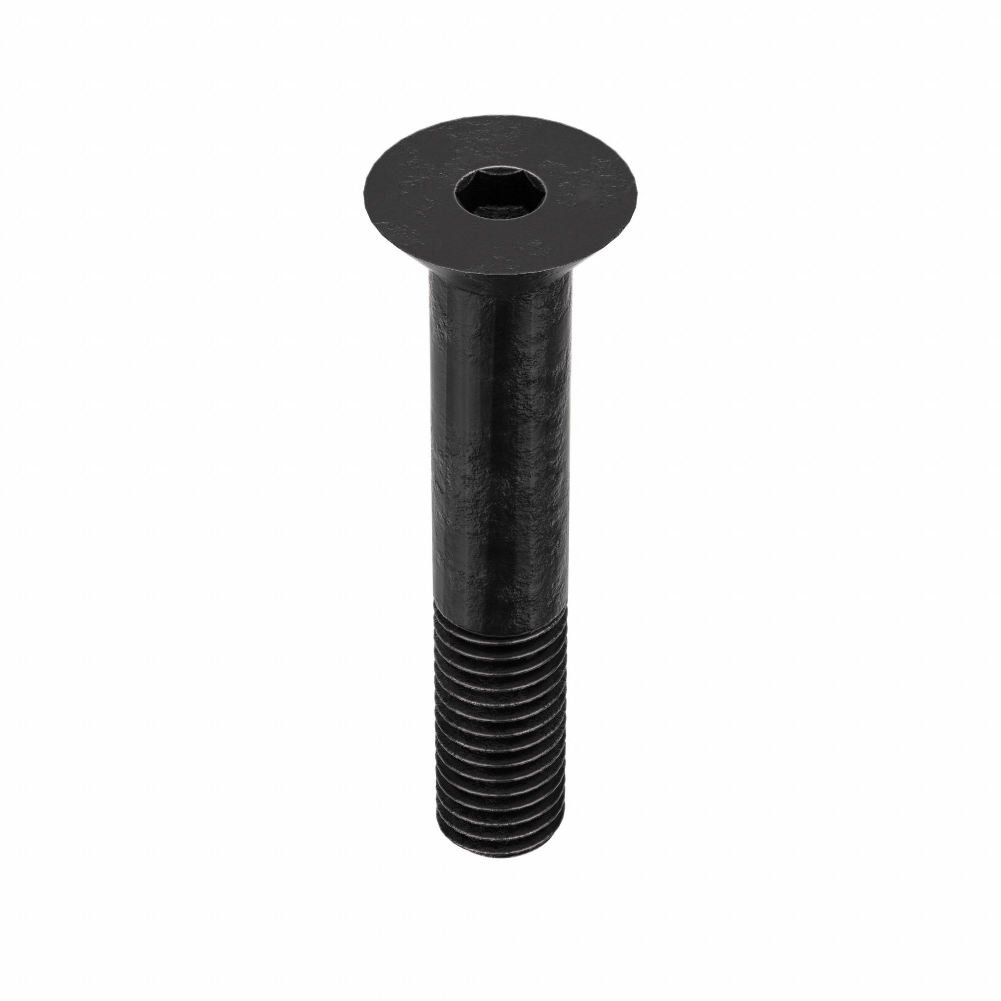 Socket Flat Head Screw: 1/2"-13 Thread Size, 2 1/2 in Lg, Flat, Black Oxide, Alloy Steel, 10 PK