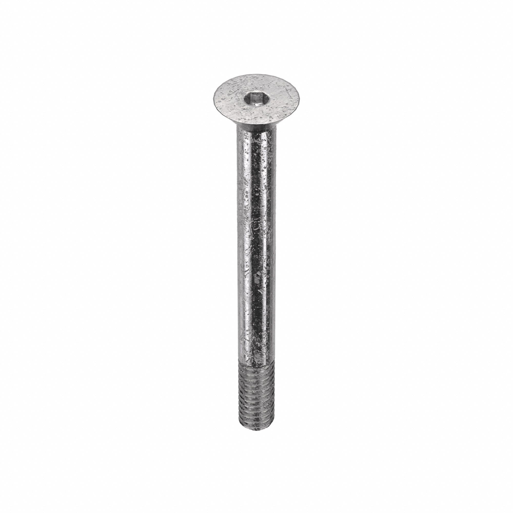 Socket Flat Head Screw: 1/4"-20 Thread Size, 2 1/2 in Lg, Flat, Plain, Stainless Steel, 18-8, 50 PK