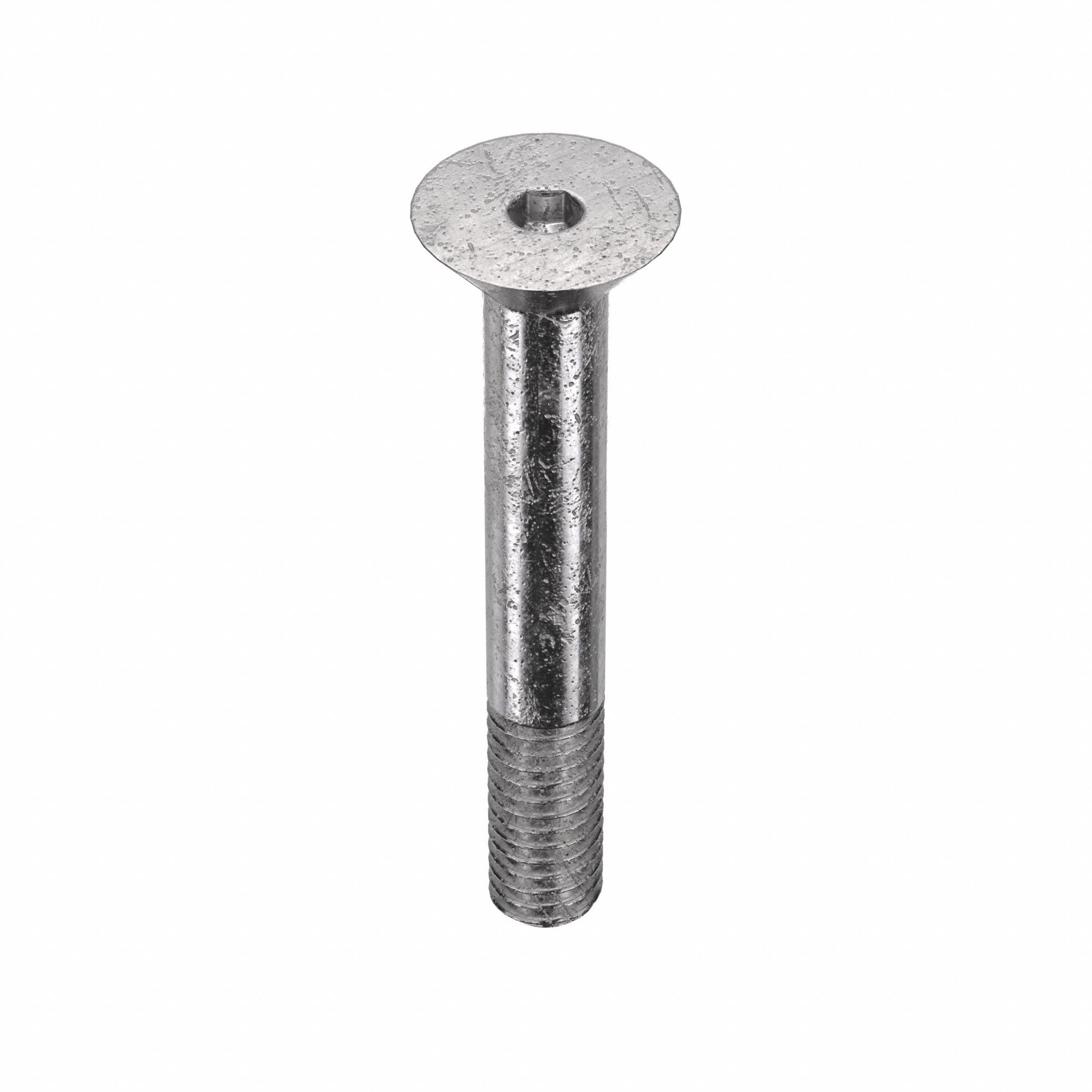 Socket Flat Head Screw: 5/16"-18 Thread Size, 2 in Lg, Flat, Plain, Stainless Steel, 18-8, 50 PK