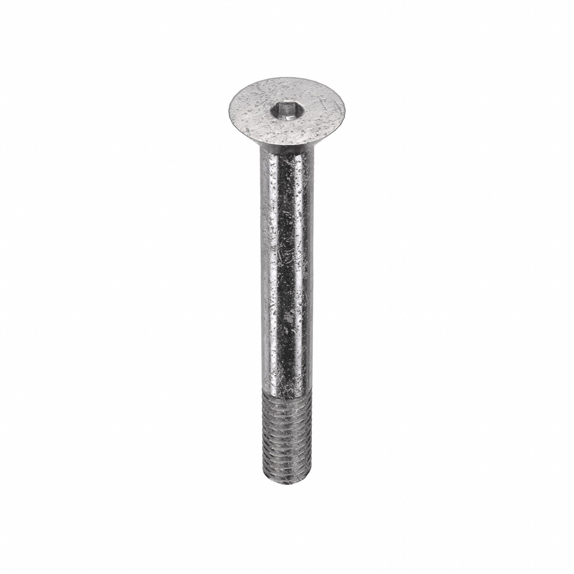 Socket Flat Head Screw: 5/16"-18 Thread Size, 2 1/2 in Lg, Flat, Plain, Stainless Steel, 18-8, 25 PK