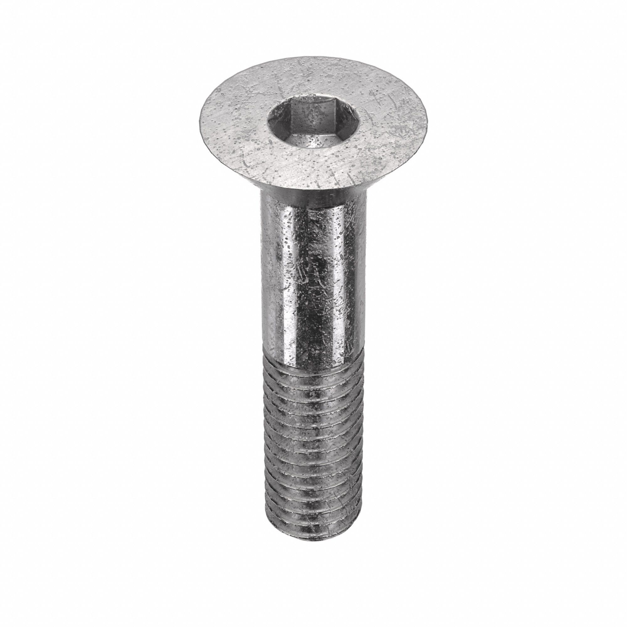 Socket Flat Head Screw: 3/8"-16 Thread Size, 1 1/2 in Lg, Flat, Plain, Stainless Steel, 18-8, 25 PK