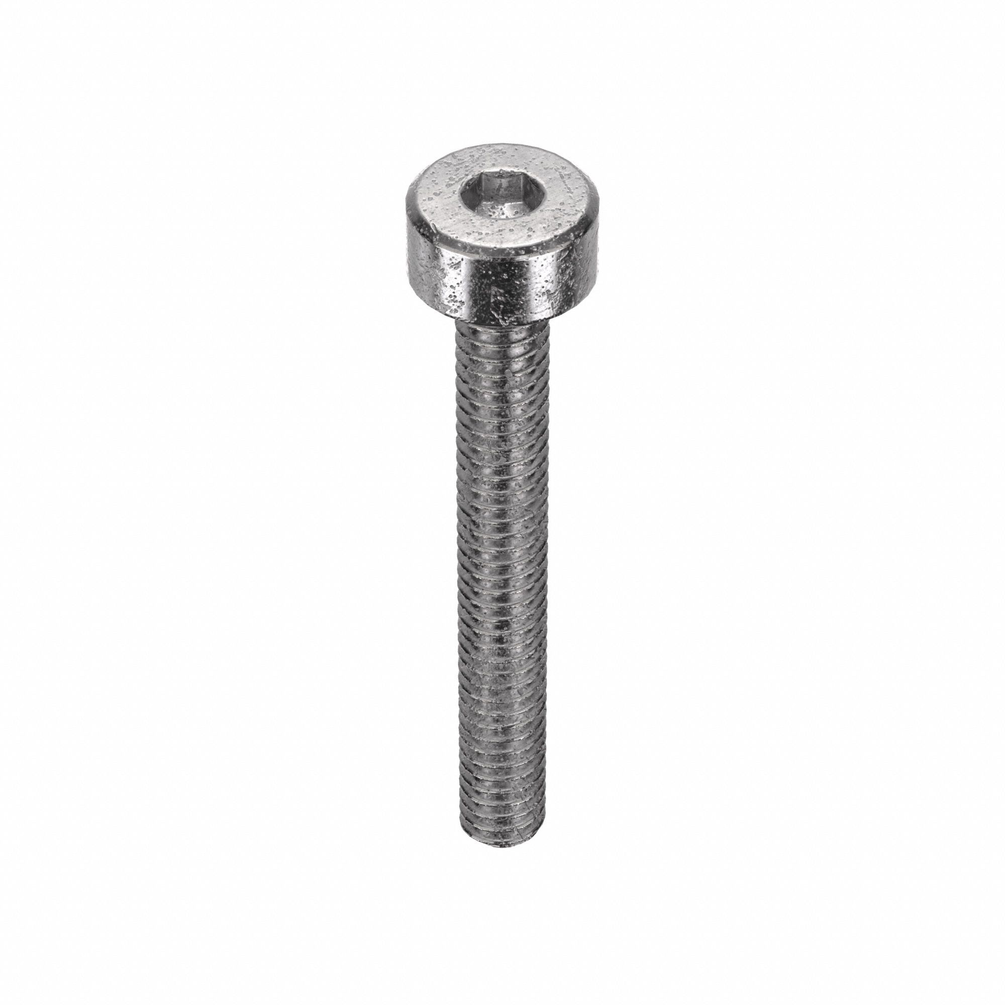 Socket Head Cap Screw: M2.5x0.45 Thread Size, 16 mm Lg, Std, Plain, Stainless Steel, 18-8, 50 PK