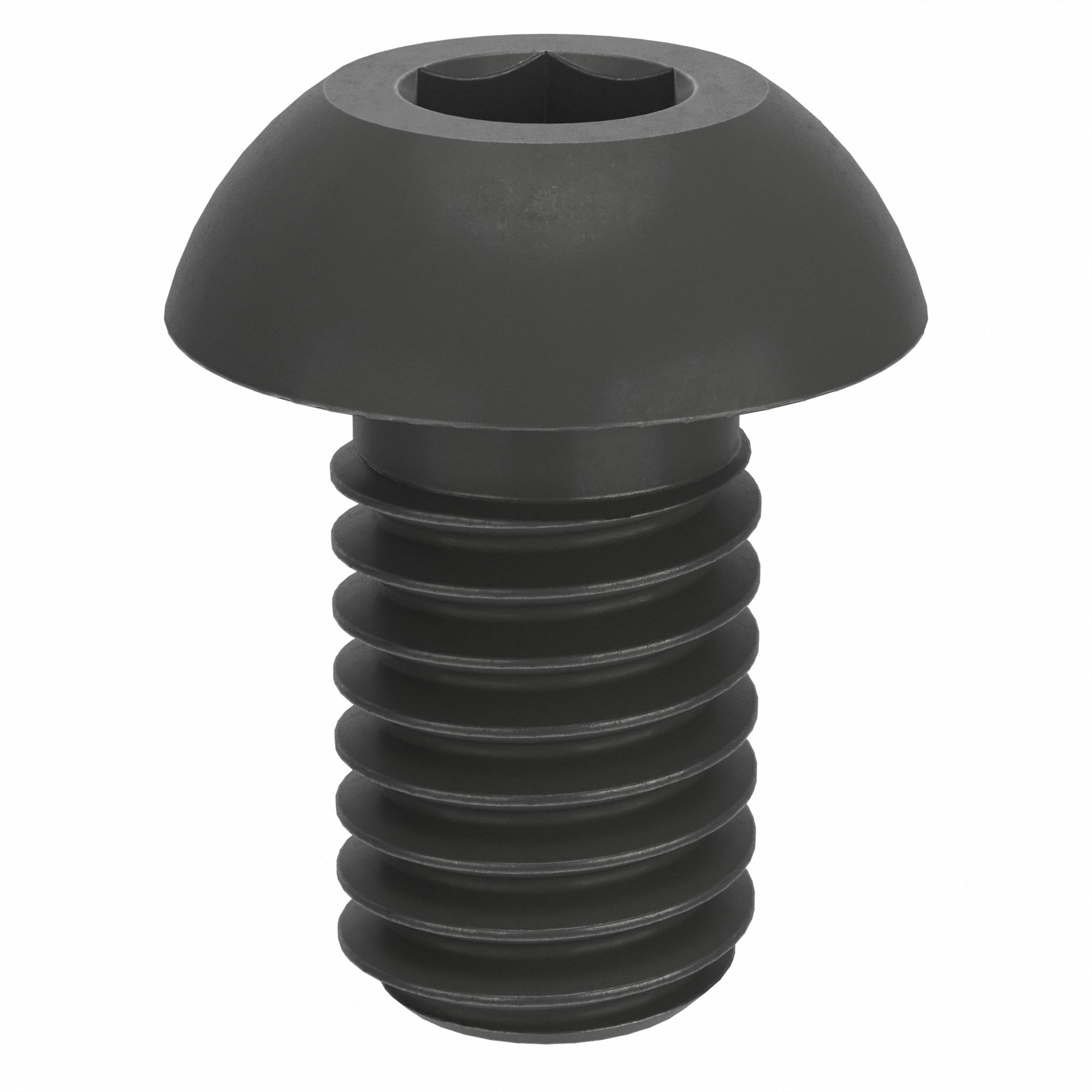 Socket Head Cap Screw: 3/8"-16 Thread Size, 5/8 in Lg, Button, Black Oxide, Alloy Steel, 50 PK