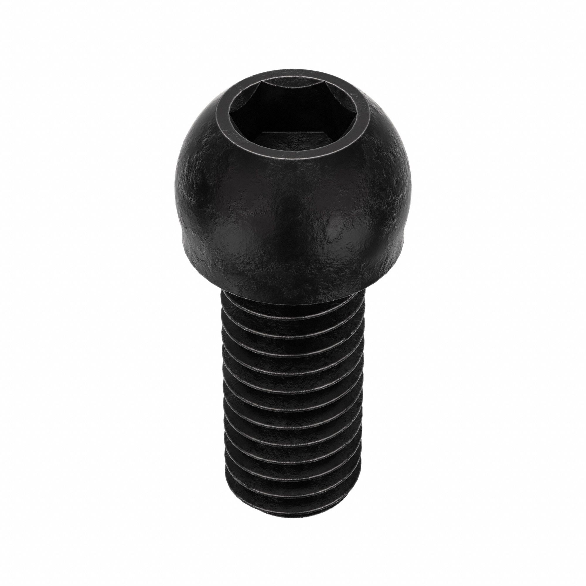 Socket Head Cap Screw: 3/8"-16 Thread Size, 7/8 in Lg, Button, Black Oxide, Alloy Steel, 50 PK