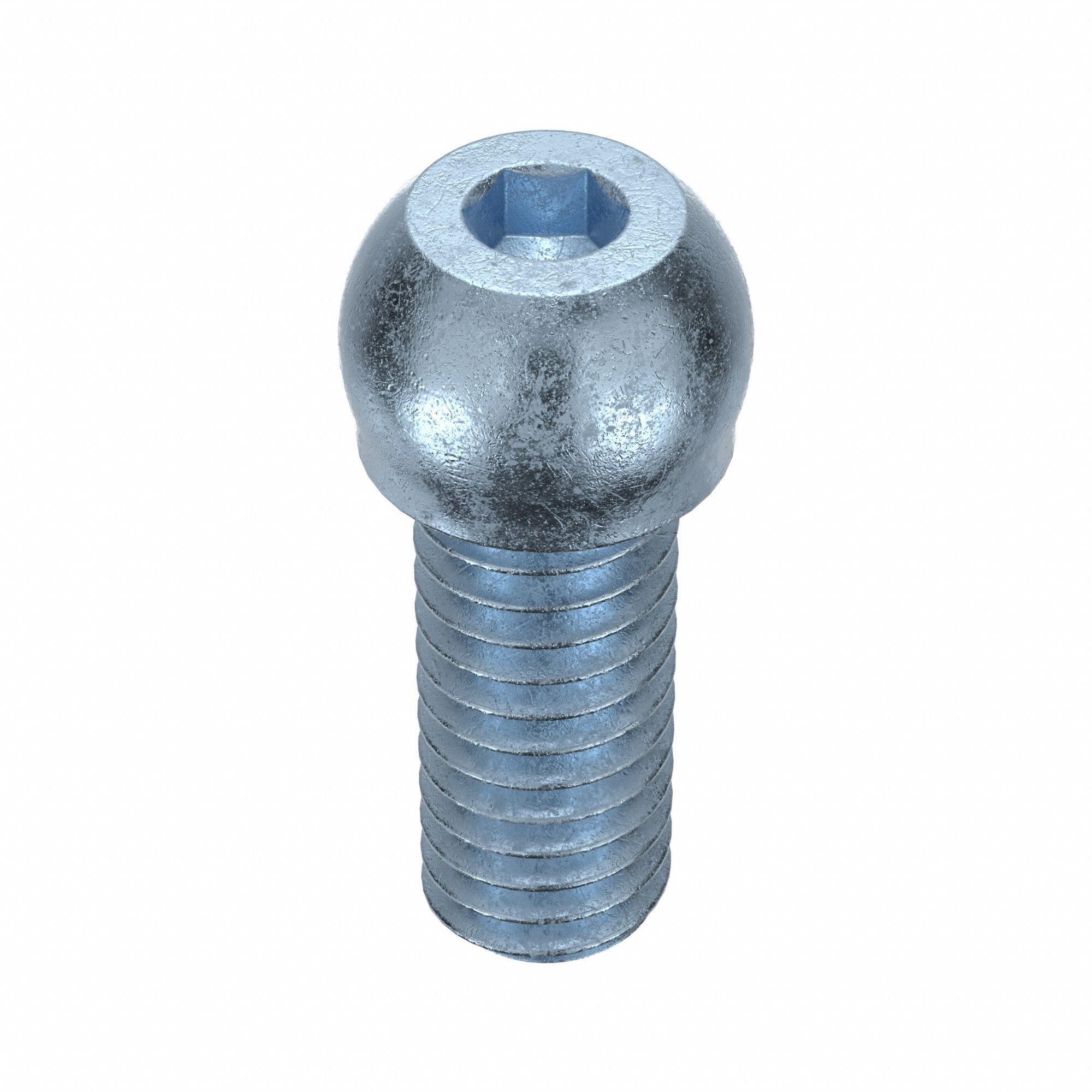 Socket Head Cap Screw: 5/16"-18 Thread Size, 3/4 in Lg, Button, Zinc Plated, Alloy Steel, 100 PK