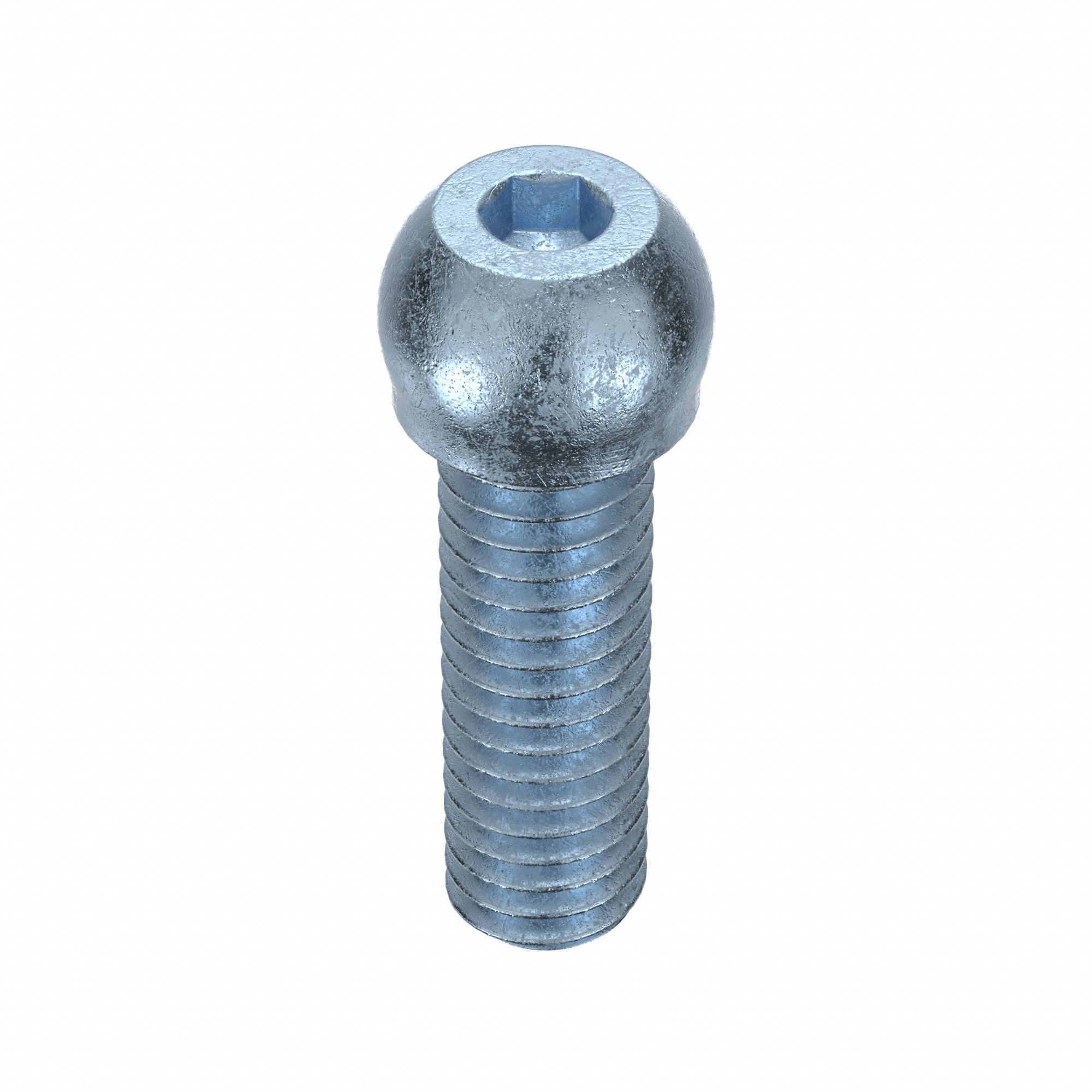 Socket Head Cap Screw: 5/16"-18 Thread Size, 1 in Lg, Button, Zinc Plated, Alloy Steel, 50 PK
