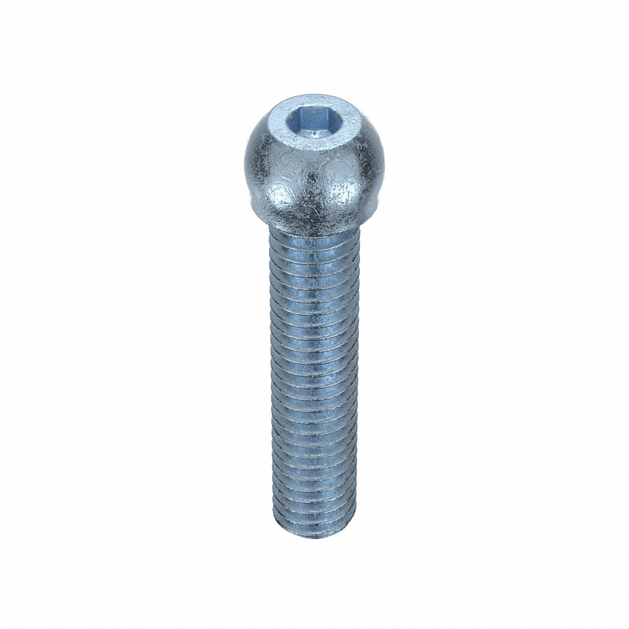 Socket Head Cap Screw: 5/16"-18 Thread Size, 1 1/2 in Lg, Button, Zinc Plated, Alloy Steel, 50 PK
