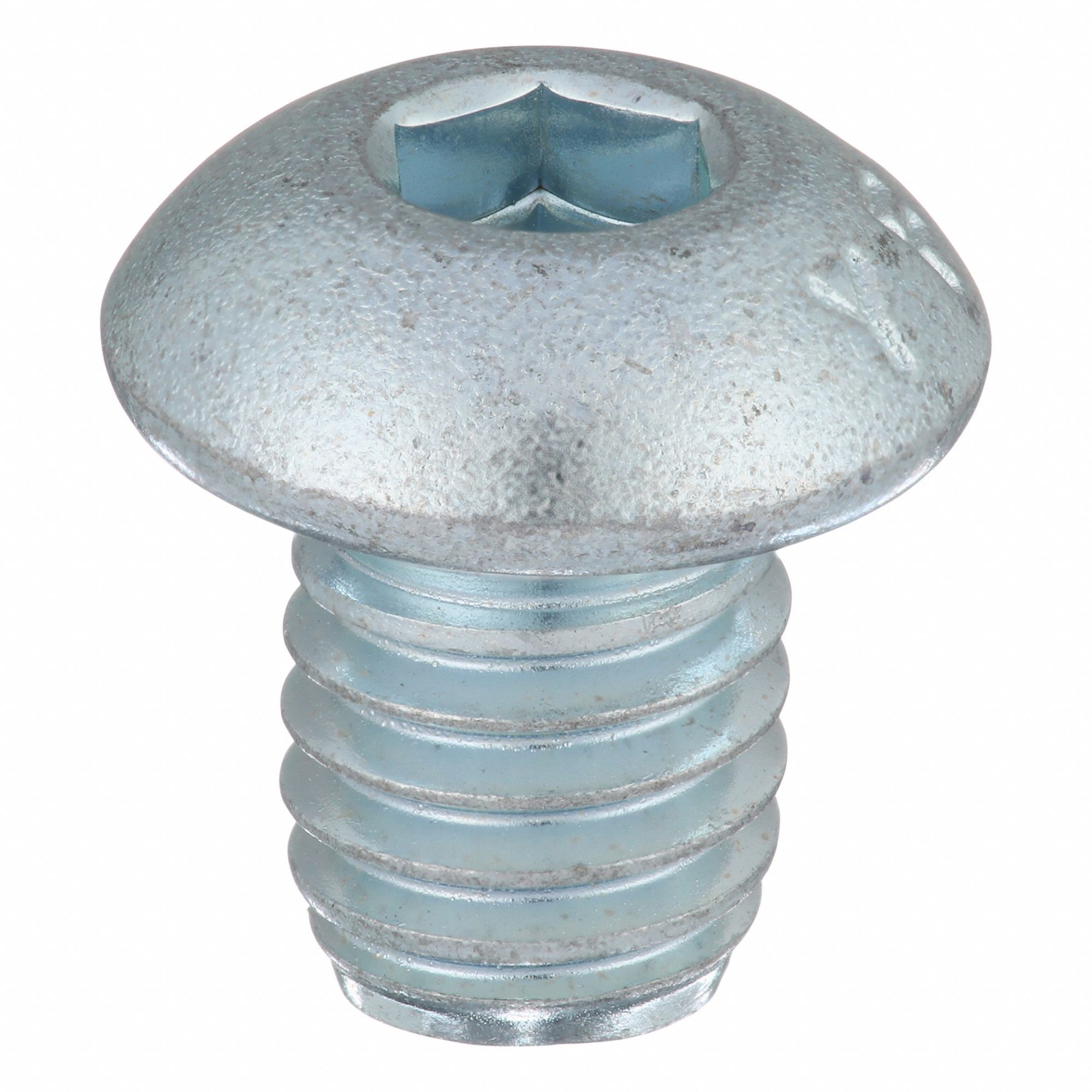 Socket Head Cap Screw: 3/8"-16 Thread Size, 1/2 in Lg, Button, Zinc Plated, Alloy Steel, 50 PK