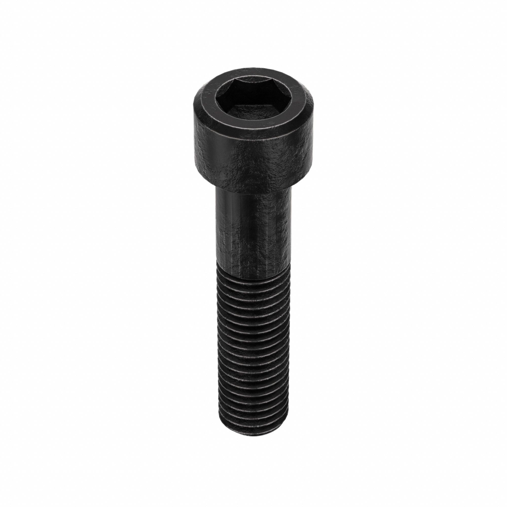 Socket Head Cap Screw: M12x1.75 Thread Size, 55 mm Lg, Std, Black Oxide, Alloy Steel, 50 PK