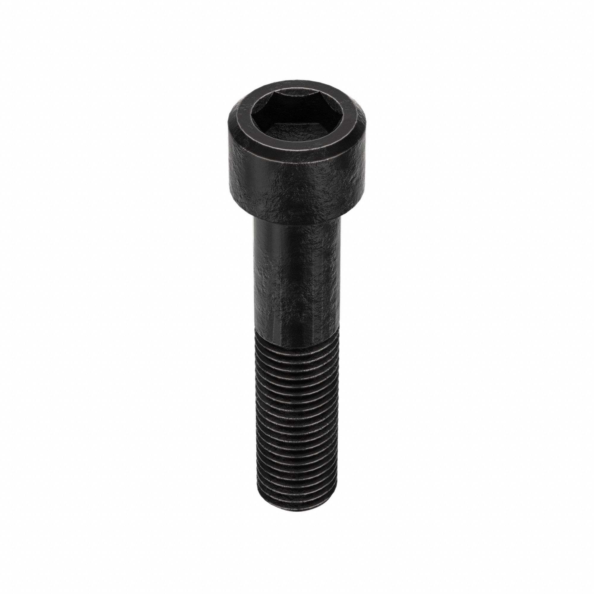Socket Head Cap Screw: M16x2.00 Thread Size, 75 mm Lg, Std, Black Oxide, Alloy Steel, 10 PK