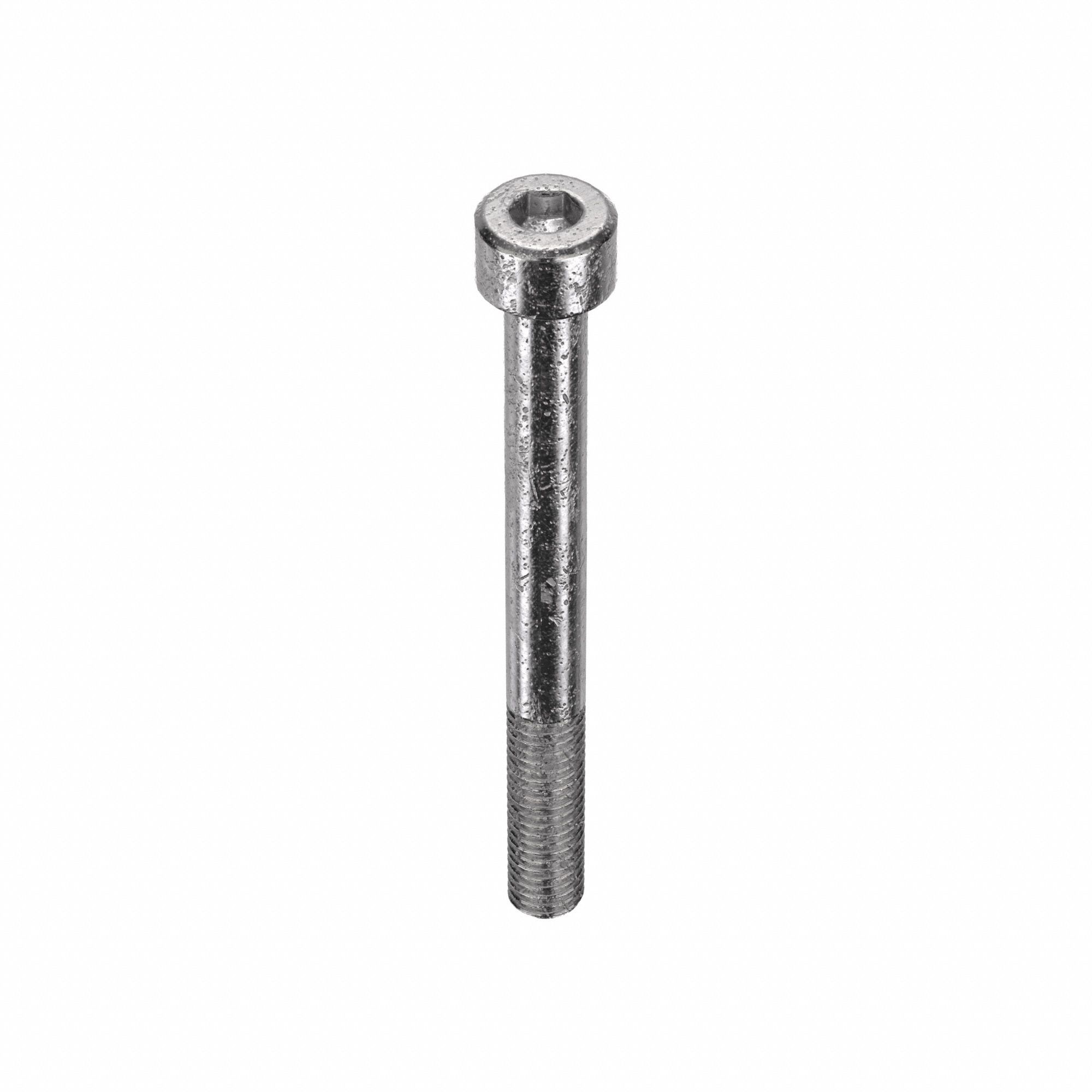 Socket Head Cap Screw: M8x1.25 Thread Size, 80 mm Lg, Std, Plain, Stainless Steel, 18-8, 50 PK