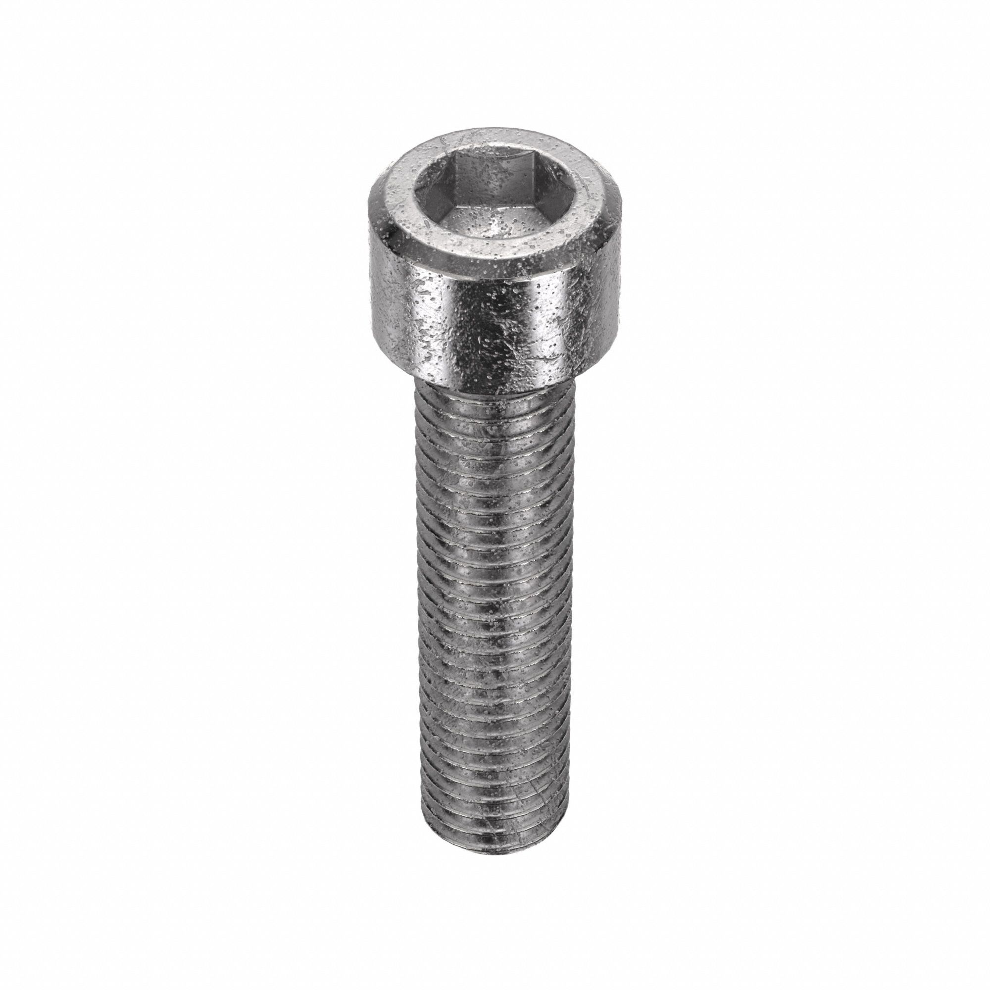 Socket Head Cap Screw: M12x1.75 Thread Size, 50 mm Lg, Std, Plain, Stainless Steel, 18-8, 25 PK