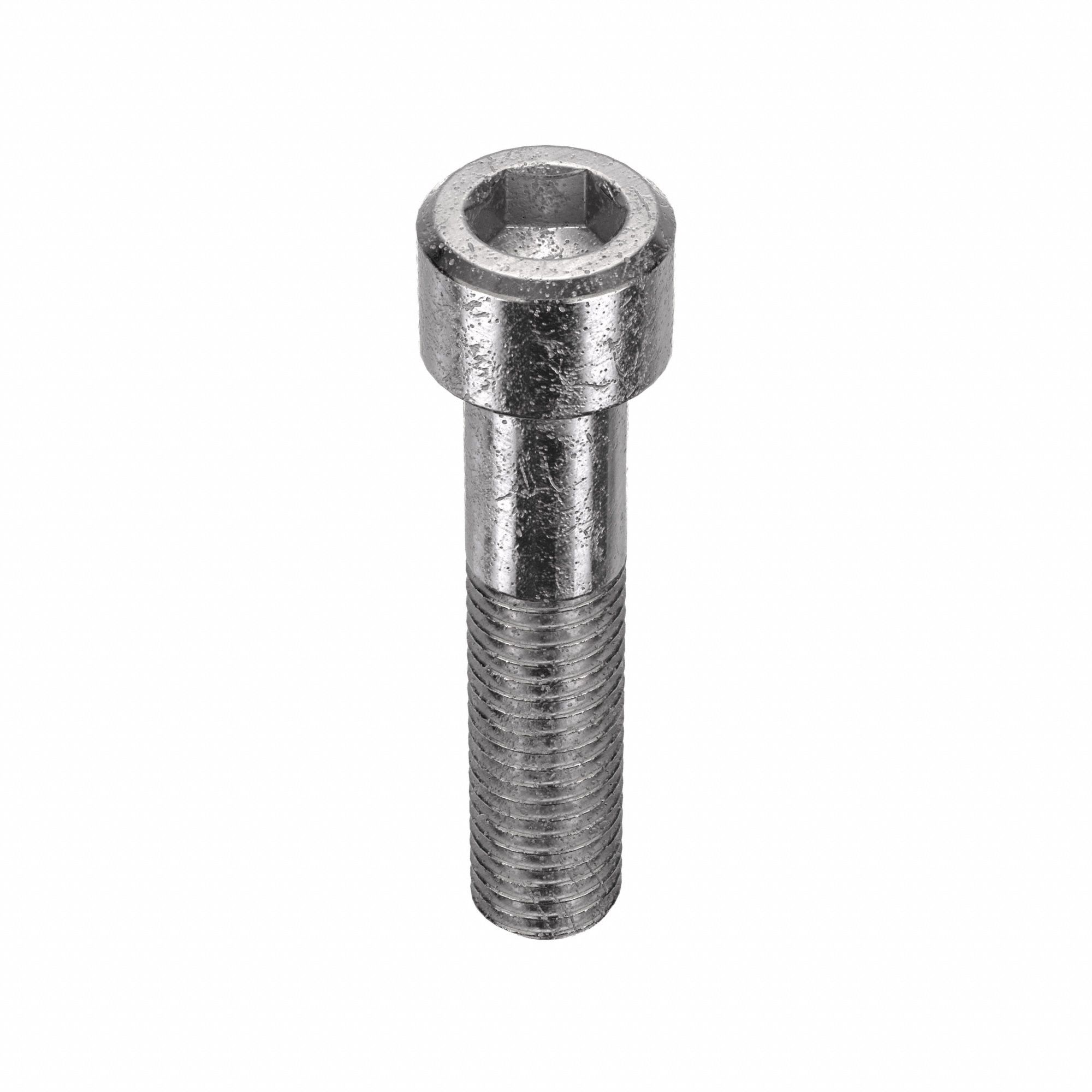 Socket Head Cap Screw: M12x1.75 Thread Size, 55 mm Lg, Std, Plain, Stainless Steel, 18-8, 25 PK