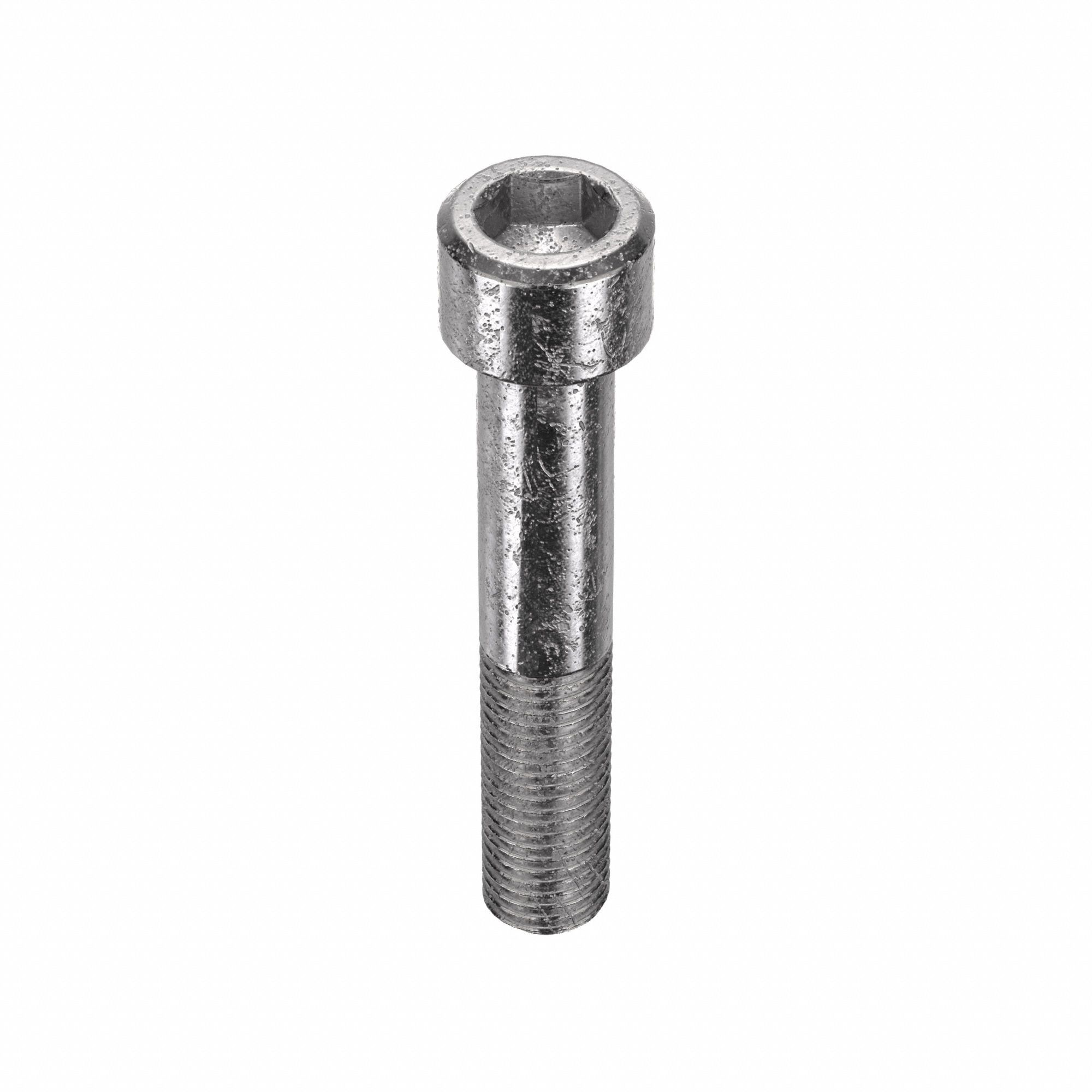 Socket Head Cap Screw: M16x2.00 Thread Size, 90 mm Lg, Std, Plain, Stainless Steel, 18-8, 5 PK