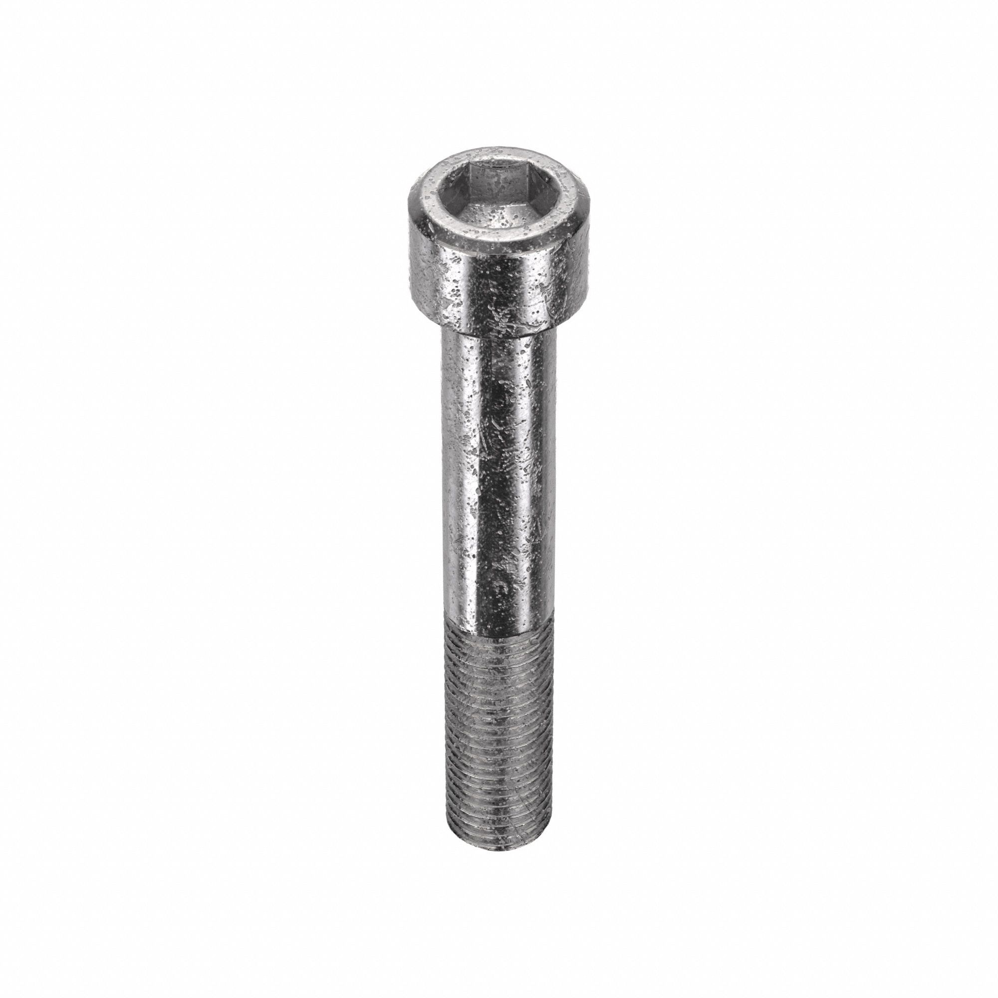 Socket Head Cap Screw: M16x2.00 Thread Size, 100 mm Lg, Std, Plain, Stainless Steel, 18-8, 5 PK