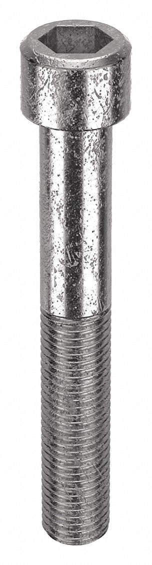 Socket Head Cap Screw: M16x2.00 Thread Size, 110 mm Lg, Std, Plain, Stainless Steel, 18-8, 5 PK