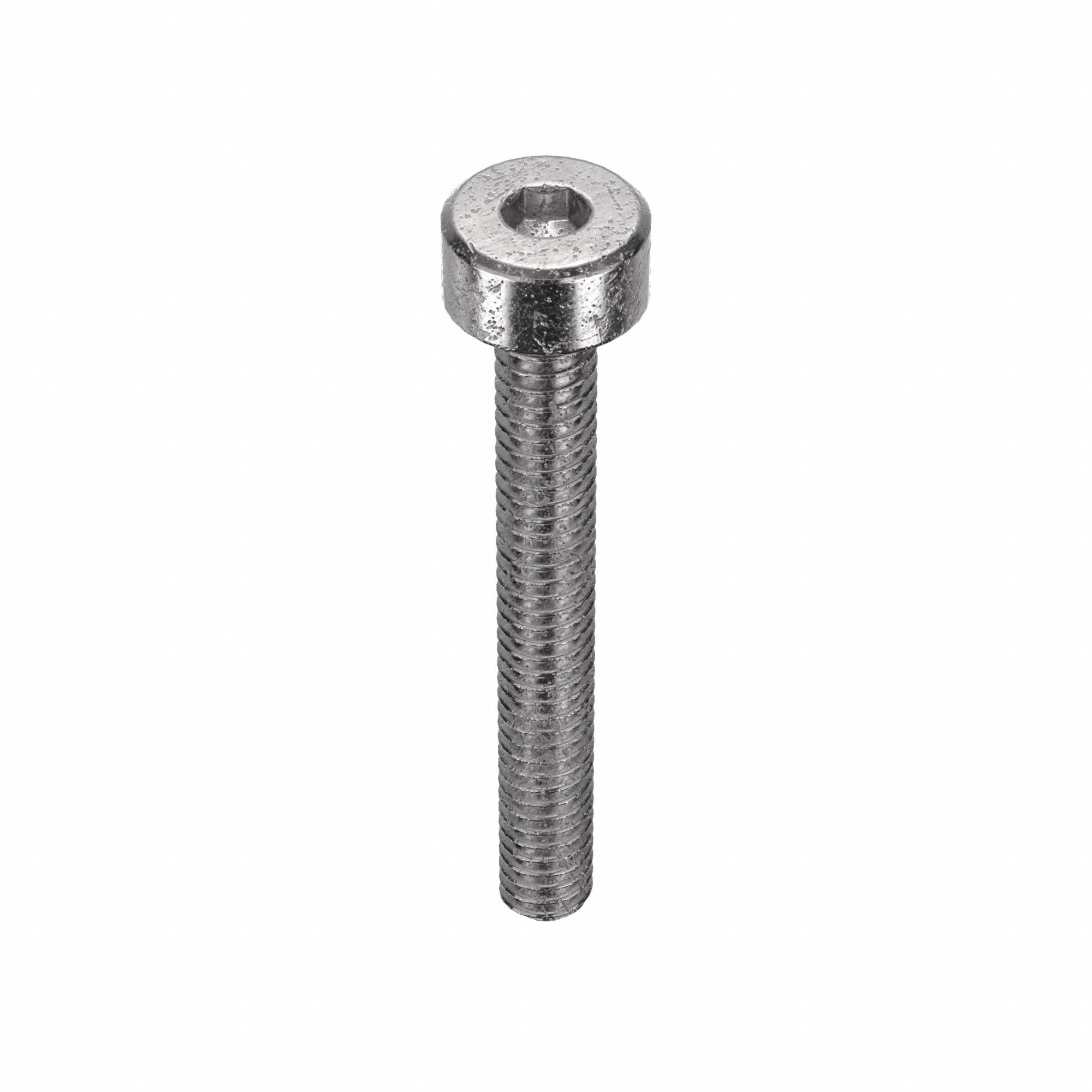Socket Head Cap Screw: M2.5x0.45 Thread Size, 16 mm Lg, Std, Plain, Stainless Steel, 316, 50 PK