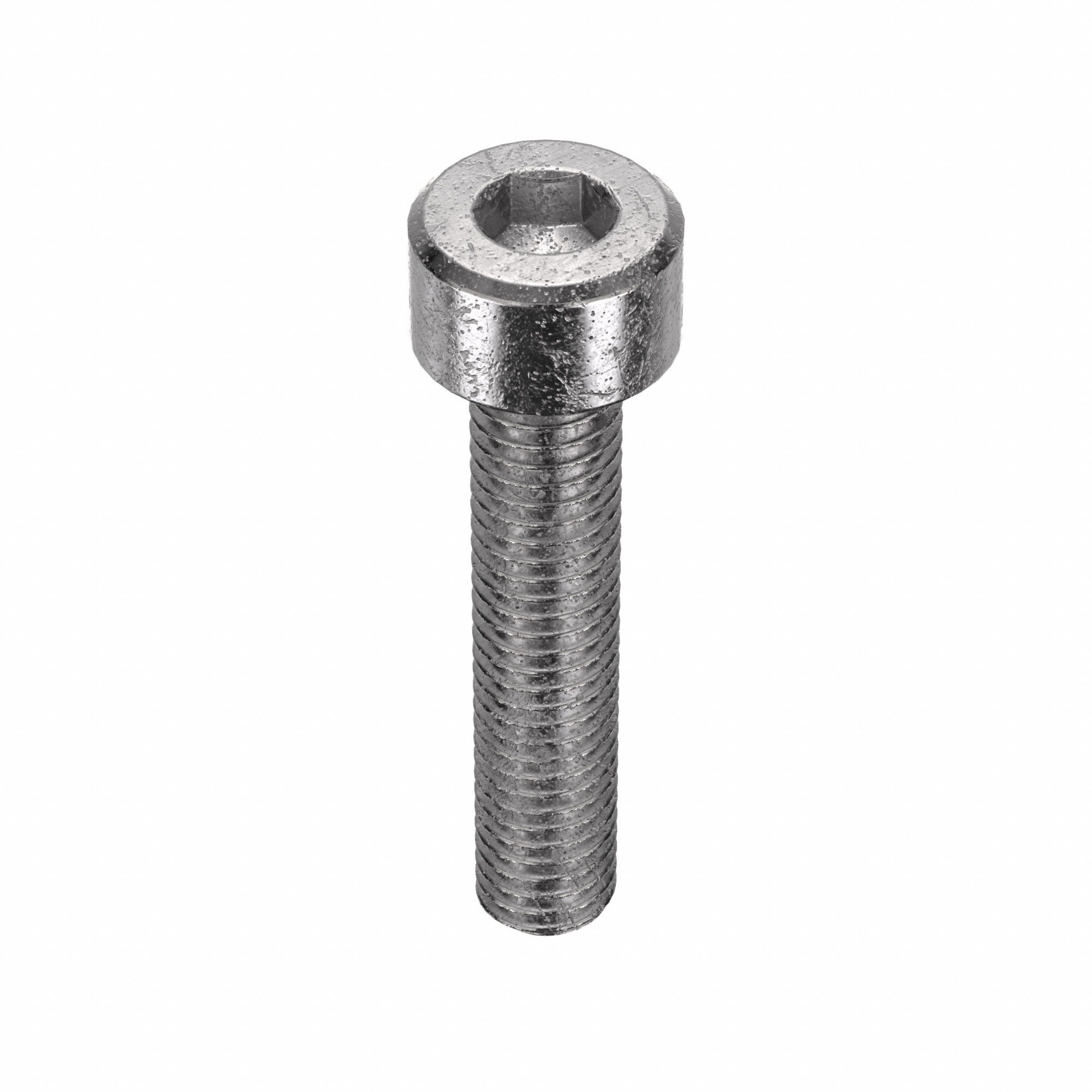 Socket Head Cap Screw: M5x0.80 Thread Size, 25 mm Lg, Std, Plain, Stainless Steel, 316, 50 PK