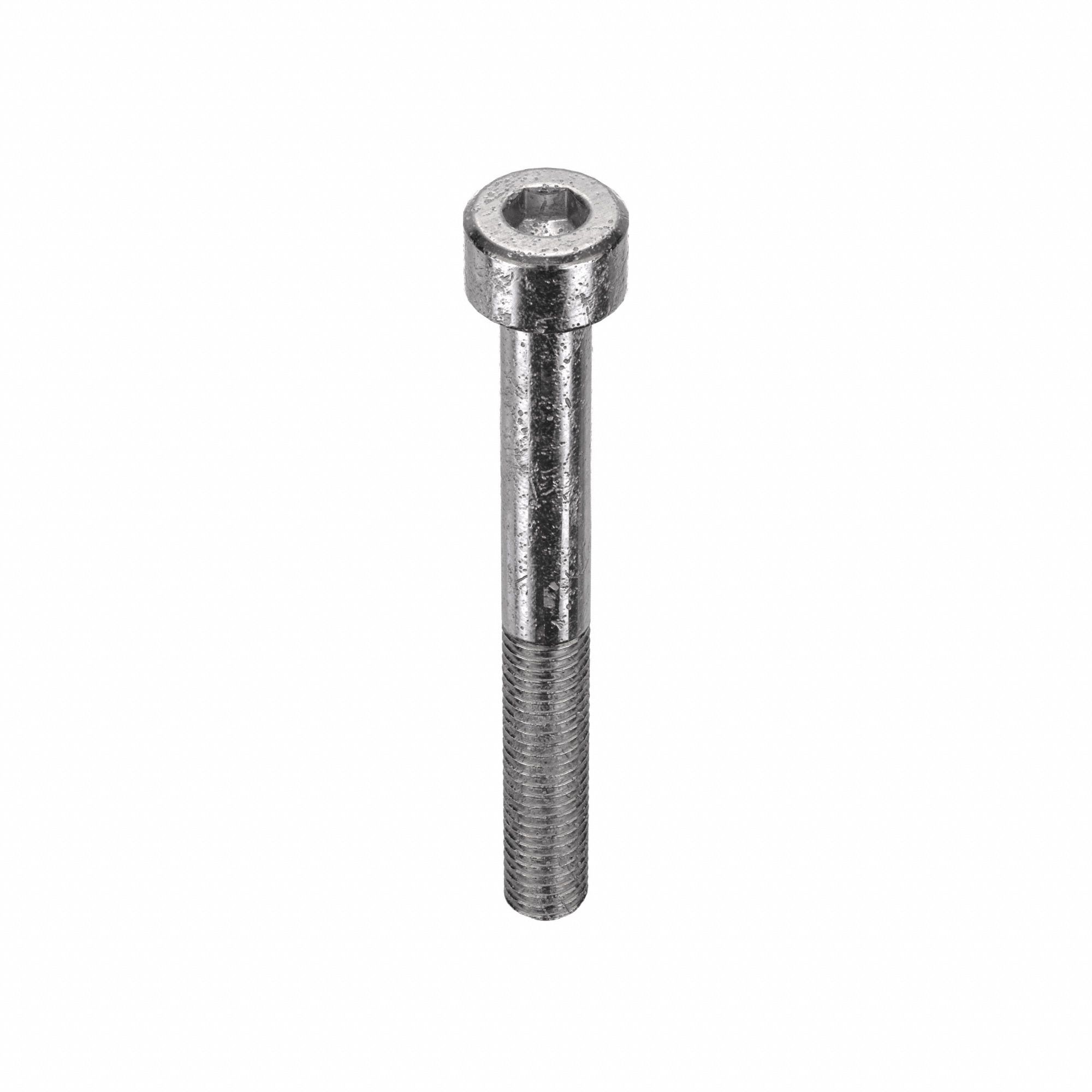 Socket Head Cap Screw: M5x0.80 Thread Size, 45 mm Lg, Std, Plain, Stainless Steel, 316, 50 PK