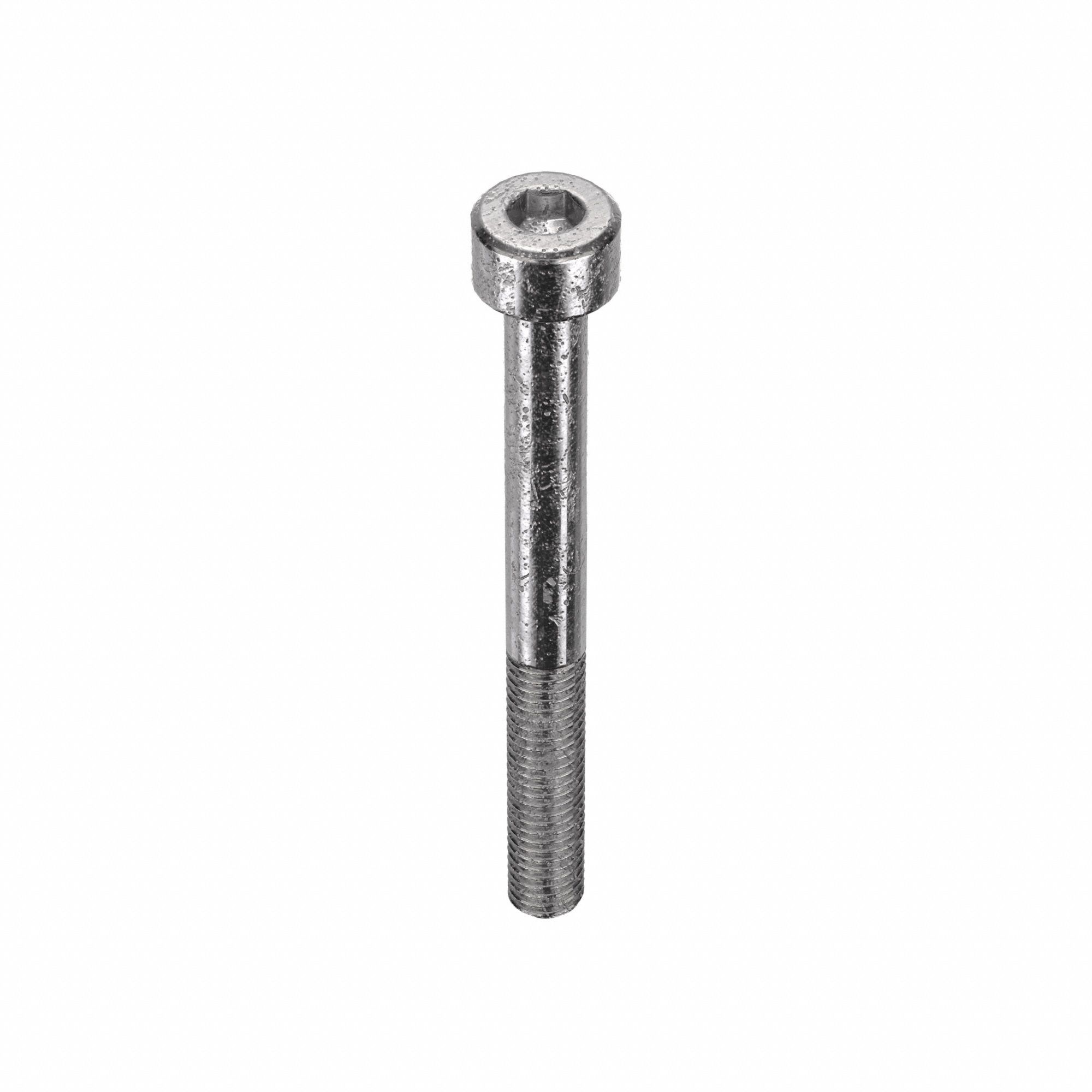 Socket Head Cap Screw: M5x0.80 Thread Size, 50 mm Lg, Std, Plain, Stainless Steel, 316, 50 PK