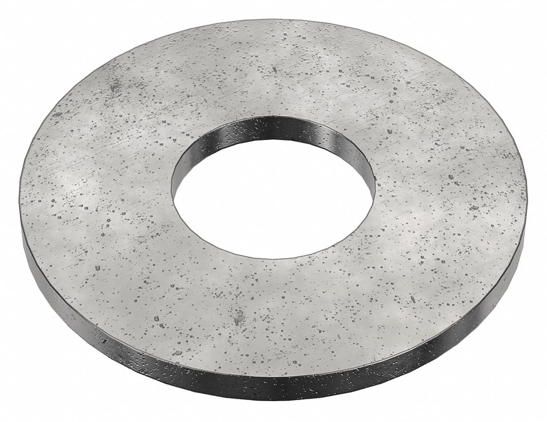 USS Washer: Case Hardened, Black Oxide, Steel, 7/16 in Screw Sz, 0.5 in In Dia, Case Hardened, 50 PK