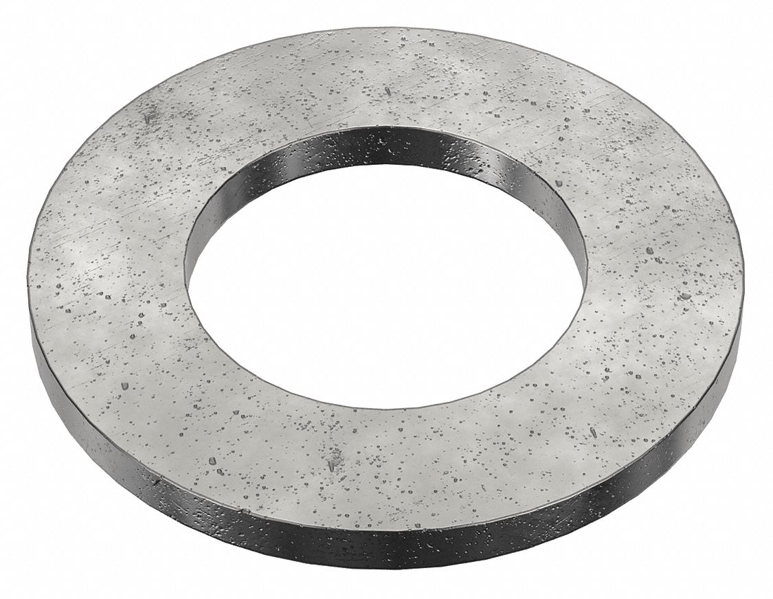 Flat Washer: Black Oxide, Steel, M36 Screw Sz, 37.62 mm In Dia, 66 mm Out Dia, Std Flat Washer, 2 PK