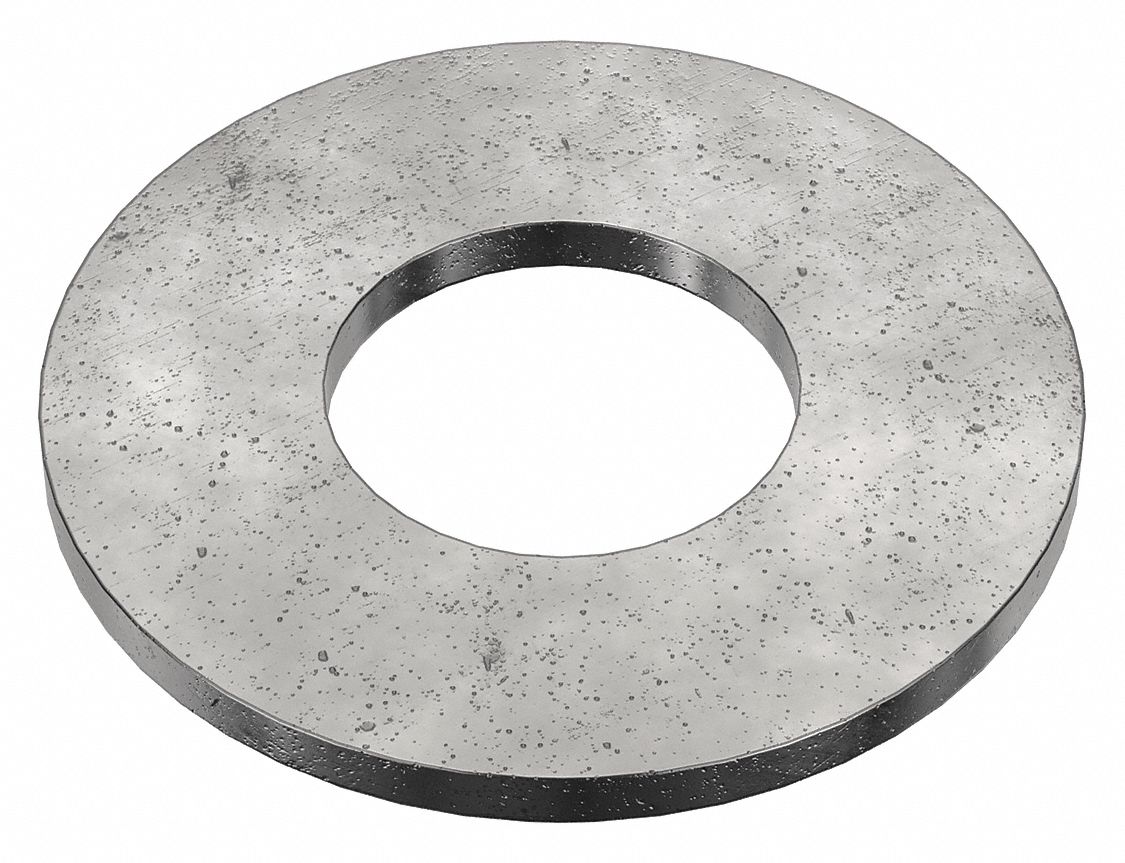 FLAT WASHER, FOR 1⅛ IN SCREW, STEEL, BLACK OXIDE, 1.125 IN ID, 5 PK