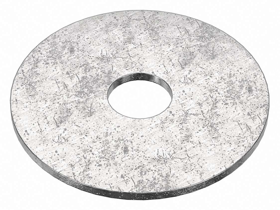 Large O.D. Oversized Washer: 316, Stainless Steel, 3/8 in Screw Sz, 0.41 in In Dia, 316, 50 PK