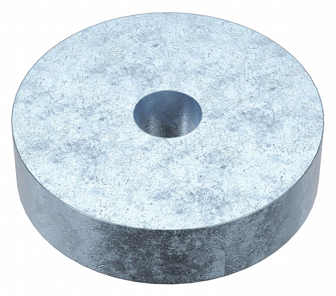 Flat Washer: Case Hardened, Zinc Plated, Steel, #10 Screw Sz, 0.219 in In Dia, 1 in Out Dia, 100 PK
