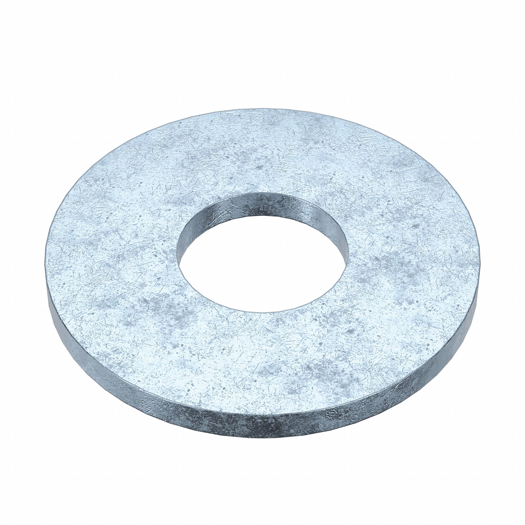 Flat Washer: Case Hardened, Zinc Plated, Steel, 5/8 in Screw Sz, 0.688 in In Dia, 25 PK