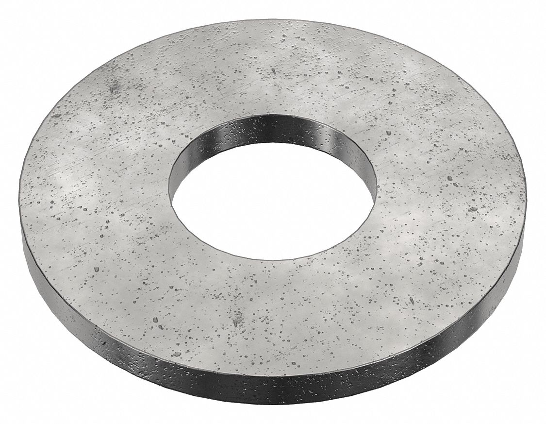 RONDELLE PLATE, P/VIS ½PO, ACIER, CLASSE 4, OXYDE NOIR, DI 0,531PO, 50 PQ