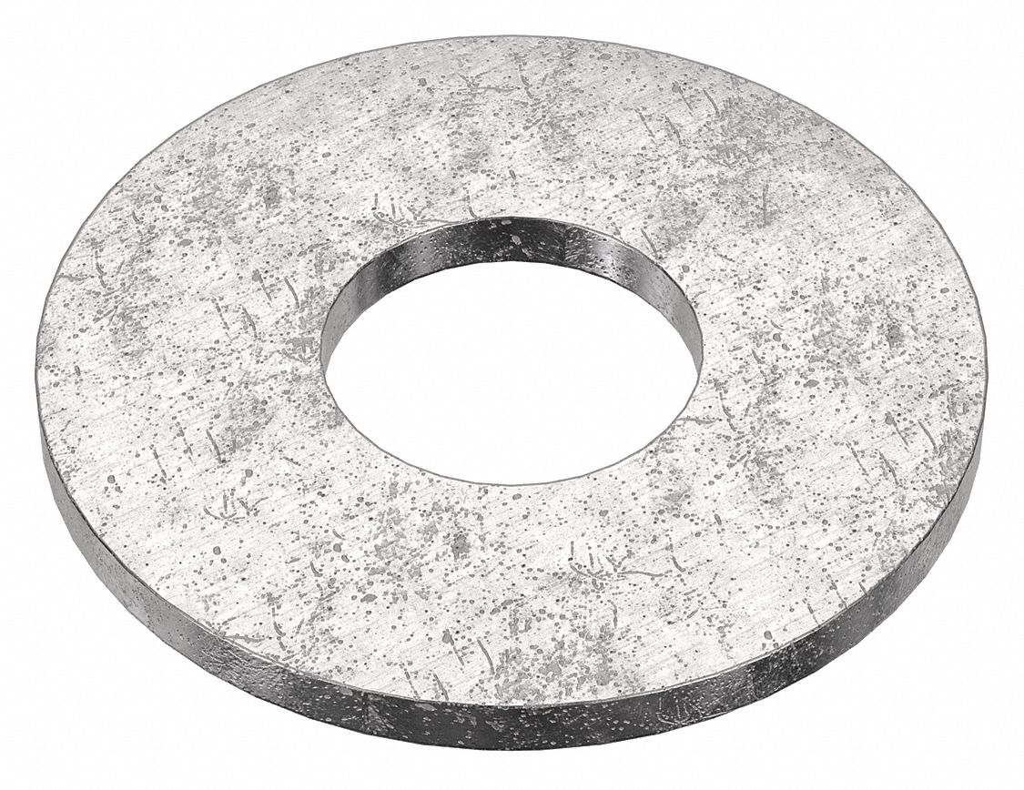 FLAT WASHER, FOR 7/16 IN SCREW, 18-8 STAINLESS STEEL, PLAIN FINISH, 0.469 IN ID, 25 PK