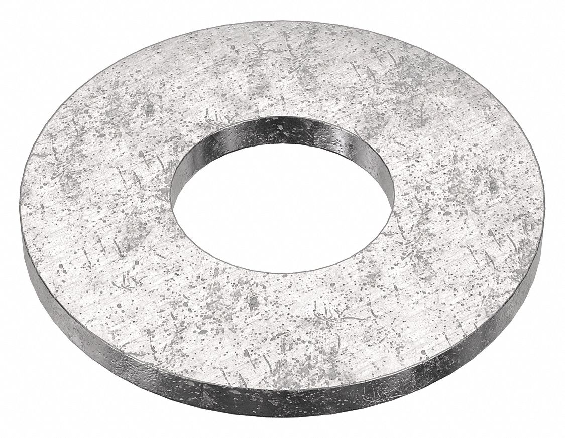 Flat Washer: 316, Stainless Steel, 9/16 in Screw Sz, 0.625 in In Dia, 1 1/2 in Out Dia, 316, 25 PK