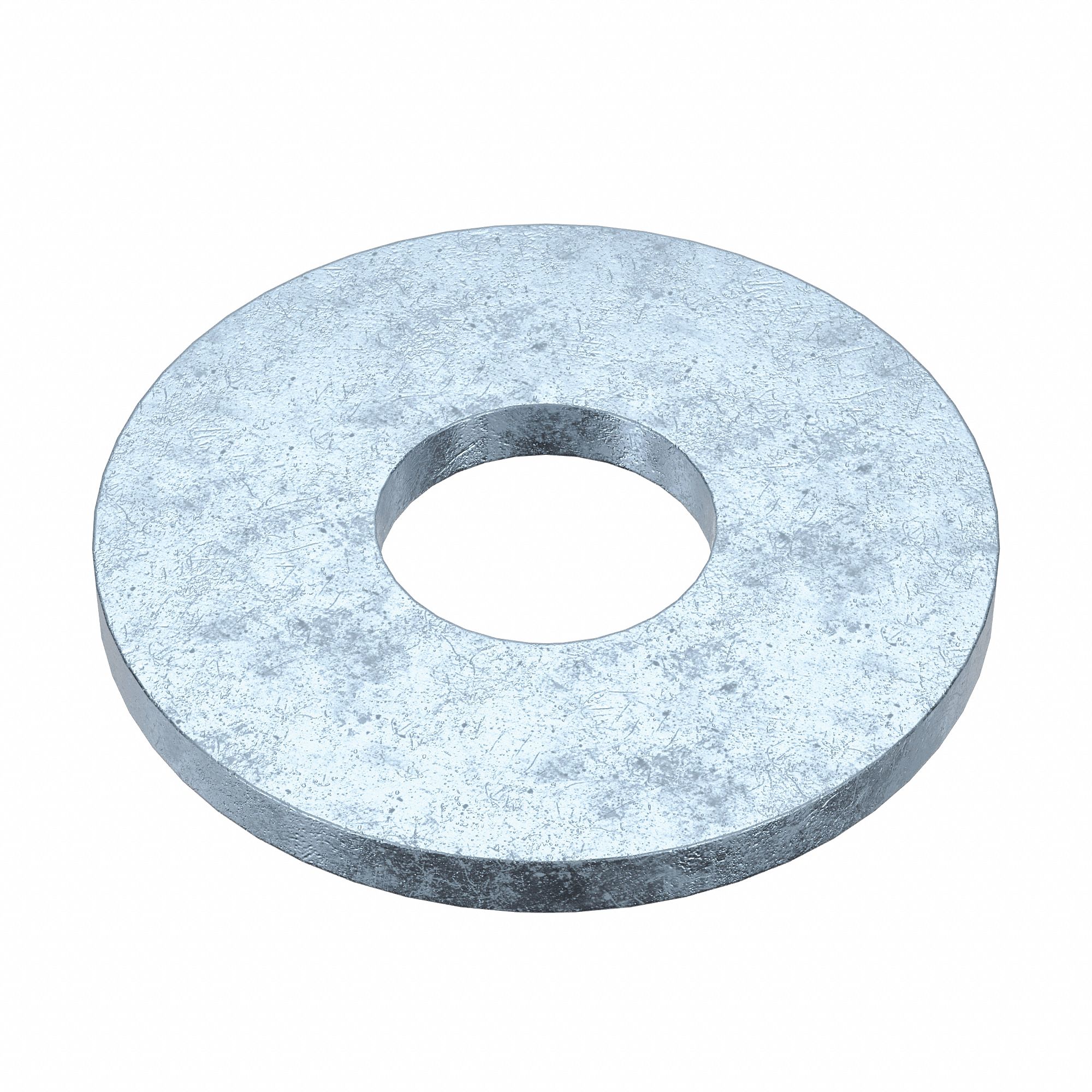 Flat Washer: Case Hardened, Zinc Plated, Steel, #2 Screw Sz, 0.094 in In Dia, Case Hardened, 100 PK