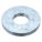 FLAT WASHER, FOR #8 SCREW, STEEL, ZINC PLATED, 0.188 IN ID, 100 PK