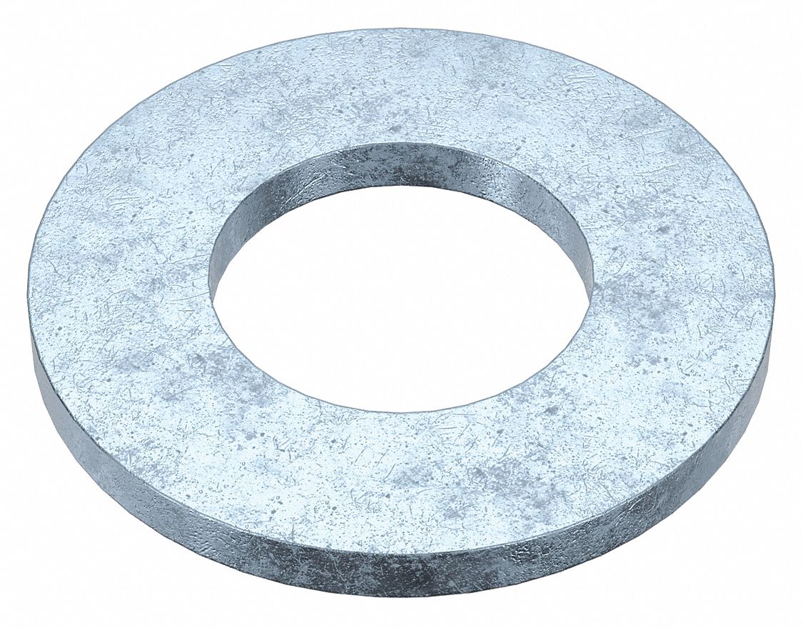 SAE Washer: Case Hardened, Zinc Plated, Steel, 9/16 in Screw Sz, 0.594 in In Dia, 25 PK