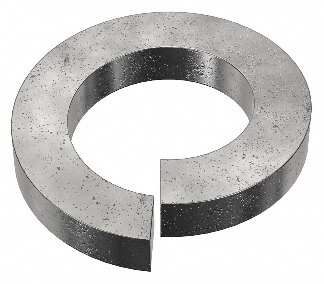 SPLIT LOCK WASHER, FOR SCREW SIZE 1½ IN, SPLIT LOCK, STEEL, BLACK OXIDE, 0.375 IN MAX THICK, 5 PK